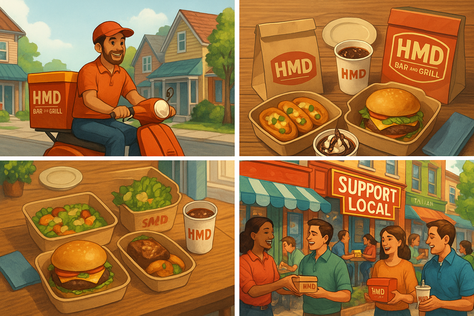 Support Local Eats Today with HMD Bar and Grill Delivery Services